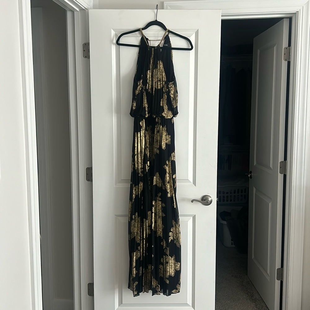 MSK Pleated Halter Dress